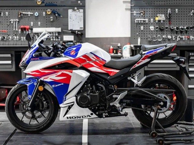 2022 Honda CBR400R Motorcycle Fairings - White Red Blue