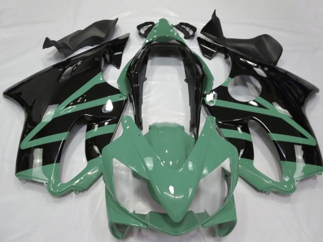 2004-2007 Honda CBR600 F4i Motorcycle Fairings - Moss Green Glossy Black
