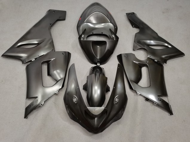 2005-2006 Kawasaki ZX6R Motorcycle Fairings - Liquid Silver