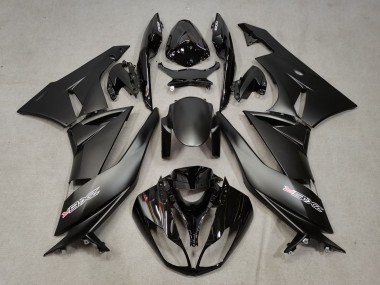 2009-2012 Kawasaki ZX6R Motorcycle Fairings - Matte Black Glossy Black White Red