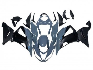 2013-2018 Kawasaki ZX6R Motorcycle Fairings - Grey Matte Black