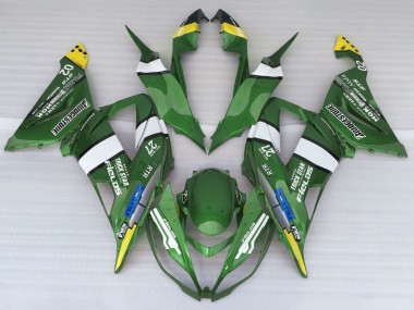 2013-2018 Kawasaki ZX6R Motorcycle Fairings - Green Yellow Blue White