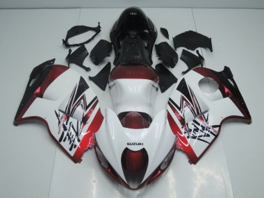 1996-2007 Suzuki GSXR 1300 Hayabusa Motorcycle Fairings - White Candy Red Black