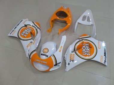 1991-1996 Suzuki RGV250 VJ22 Motorcycle Fairings - White Orange Lucky Strike Motul