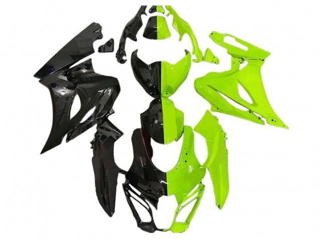 2017-2024 Suzuki GSXR1000 Motorcycle Fairings - Black Neon Green