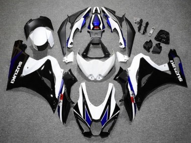 2017-2024 Suzuki GSXR1000 Motorcycle Fairings - White Blue Black