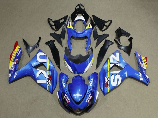 2009-2016 Suzuki GSXR 1000 Motorcycle Fairings - Blue White Yellow Stripe