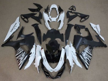 2009-2016 Suzuki GSXR 1000 Motorcycle Fairings - White Black Silver Checker