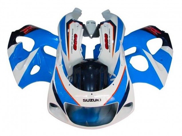 1996-2000 Suzuki GSXR 600 / GSXR 750 Motorcycle Fairings - Blue White Red