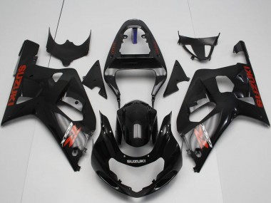 2001-2003 Suzuki GSXR 600 / GSXR 750 Motorcycle Fairings - Glossy Black Red