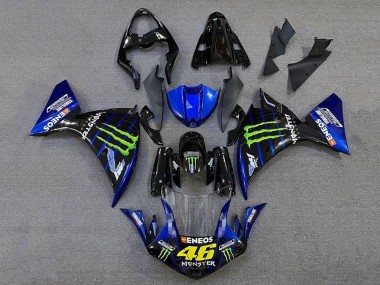 2009-2011 Yamaha YZF 1000 R1 Motorcycle Fairings - Blue Glossy Black Green Monster Energy