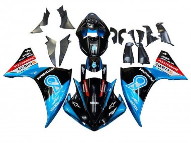2009-2011 Yamaha YZF 1000 R1 Motorcycle Fairings - Black Light Blue Red Petronas