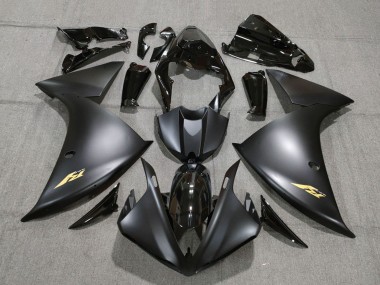 2009-2011 Yamaha YZF 1000 R1 Motorcycle Fairings - Glossy Black Matte Black Gold