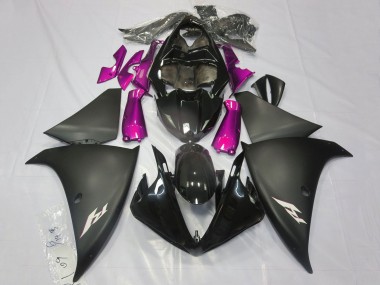 2009-2011 Yamaha YZF 1000 R1 Motorcycle Fairings - Glossy Black Matte Black Pink