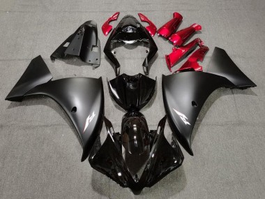 2009-2011 Yamaha YZF 1000 R1 Motorcycle Fairings - Glossy Black Matte Black Red