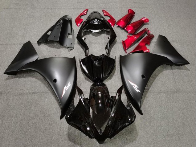 2009-2011 Yamaha YZF 1000 R1 Motorcycle Fairings - Glossy Black Matte Black Red