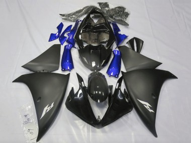 2009-2011 Yamaha YZF 1000 R1 Motorcycle Fairings - Glossy Black Matte Black Blue
