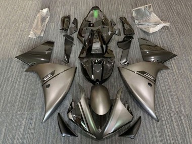 2009-2011 Yamaha YZF 1000 R1 Motorcycle Fairings - Glossy Black Matte Grey