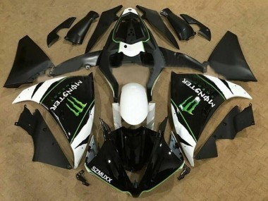 2009-2011 Yamaha YZF 1000 R1 Motorcycle Fairings - White Black Green Monster Energy