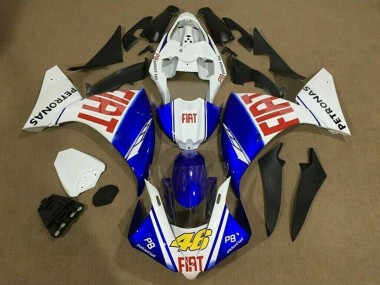 2009-2011 Yamaha YZF 1000 R1 Motorcycle Fairings - White Blue Red Fiat Petronas