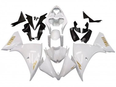 2009-2011 Yamaha YZF 1000 R1 Motorcycle Fairings - White Gold Decal