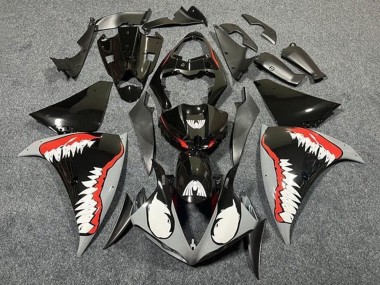 2009-2011 Yamaha YZF 1000 R1 Motorcycle Fairings - Grey Black Red White Shark