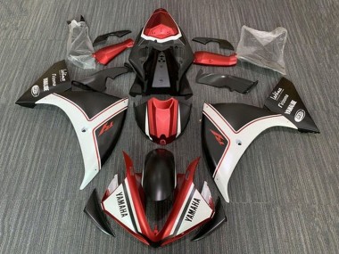 2009-2011 Yamaha YZF 1000 R1 Motorcycle Fairings - White Red Matte Black