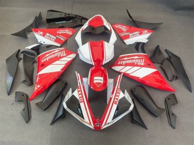 2009-2011 Yamaha YZF 1000 R1 Motorcycle Fairings - White Red Black Milwaukee
