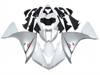 2009-2011 Yamaha YZF 1000 R1 Motorcycle Fairings - White Silver Black