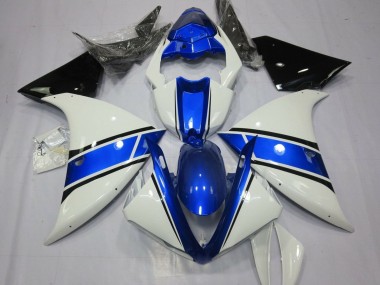 2009-2011 Yamaha YZF 1000 R1 Motorcycle Fairings - White Blue Black