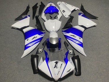 2009-2011 Yamaha YZF 1000 R1 Motorcycle Fairings - White Blue Silver Black Stripe
