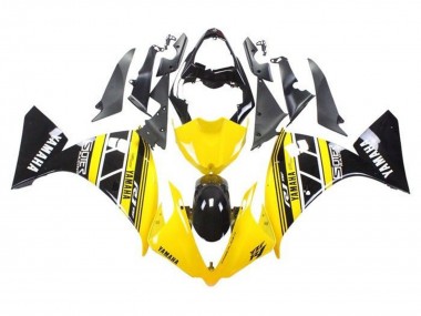 2009-2011 Yamaha YZF 1000 R1 Motorcycle Fairings - Yellow White Black Stripe