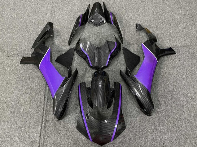 2015-2019 Yamaha YZF 1000 R1 Motorcycle Fairing - Faux Carbon Fiber Purple