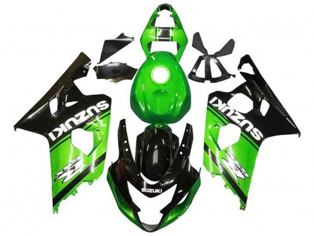 2004-2005 Suzuki GSXR 600 / GSXR 750 Motorcycle Fairings - Green Black White