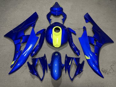 2006-2007 Yamaha YZF R6 Motorcycle Fairings - Blue Yellow
