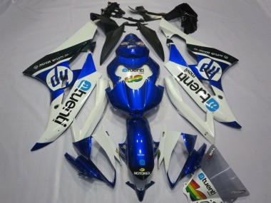 2006-2007 Yamaha YZF R6 Motorcycle Fairings - White Blue Black
