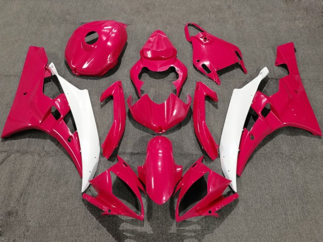 2006-2007 Yamaha YZF R6 Motorcycle Fairings - Red White