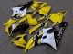2006-2007 Yamaha YZF R6 Motorcycle Fairings - Yellow White Glossy Black Motul Michelin