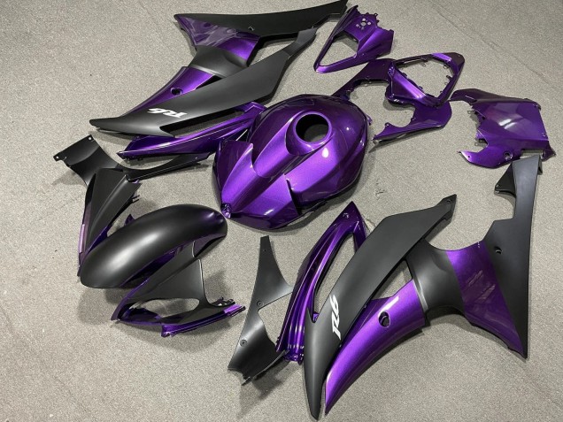 2008-2016 Yamaha YZF R6 Motorcycle Fairing - Purple Matte Black