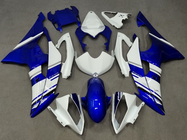 2008-2016 Yamaha YZF R6 Motorcycle Fairings - White Blue