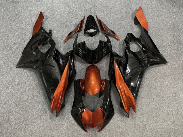 2017-2023 Yamaha YZF R6 Motorcycle Fairings - Orange Glossy Black