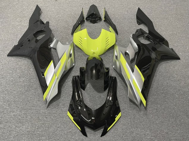 2017-2023 Yamaha YZF R6 Motorcycle Fairings - Grey Neon Yellow Glossy Black
