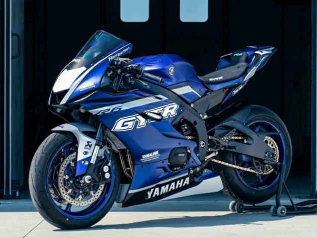 2017-2023 Yamaha YZF R6 Motorcycle Fairings - Blue Silver GYTR