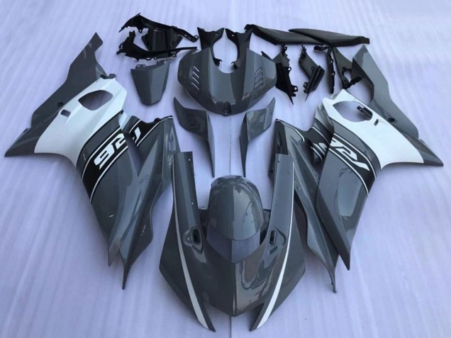 2017-2023 Yamaha YZF R6 Motorcycle Fairings - Dark Nardo Grey White Black