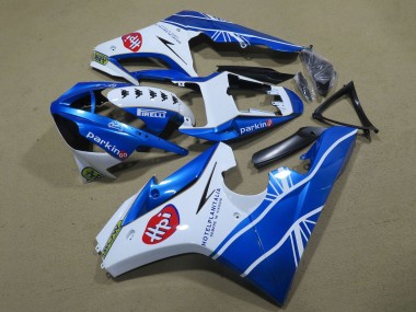 2006-2008 Triumph Daytona 675 Triple Motorcycle Fairings - White Blue