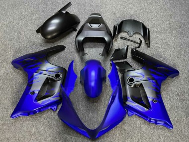 2003-2013 Suzuki SV650 Motorcycle Fairings - Blue Matte Black Splash