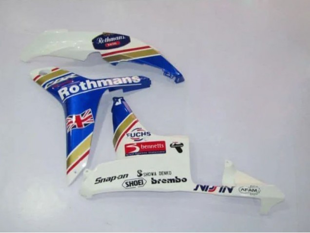 2007-2008 Honda CBR600RR Motorcycle Fairings - White Blue Yellow Rothmans