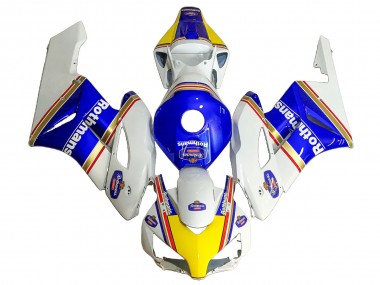 2004-2005 Honda CBR1000RR Motorcycle Fairings - White Blue Yellow Rothmans