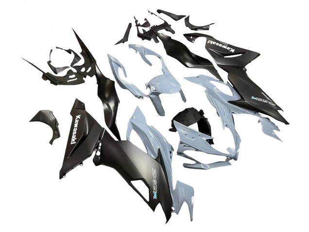 2019-2022 Kawasaki ZX6R Motorcycle Fairings - Grey Matte Black