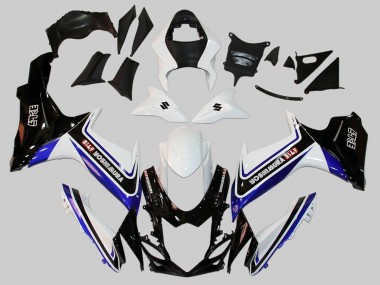 2011-2024 Suzuki GSXR 600/750 Motorcycle Fairings - White Blue Black Alstare